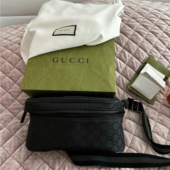 Gucci Handbags - Gucci | Bags | Gucci Gg Unisex Black Nylon Guccissima Crossbodybelt Bag